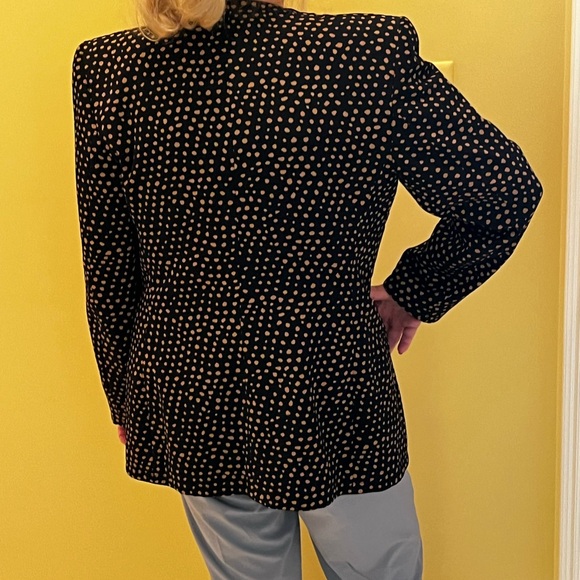 Vintage Valentino Miss V Wool Jacket/ Blazer  Black And Gold Classic - Picture 5 of 5